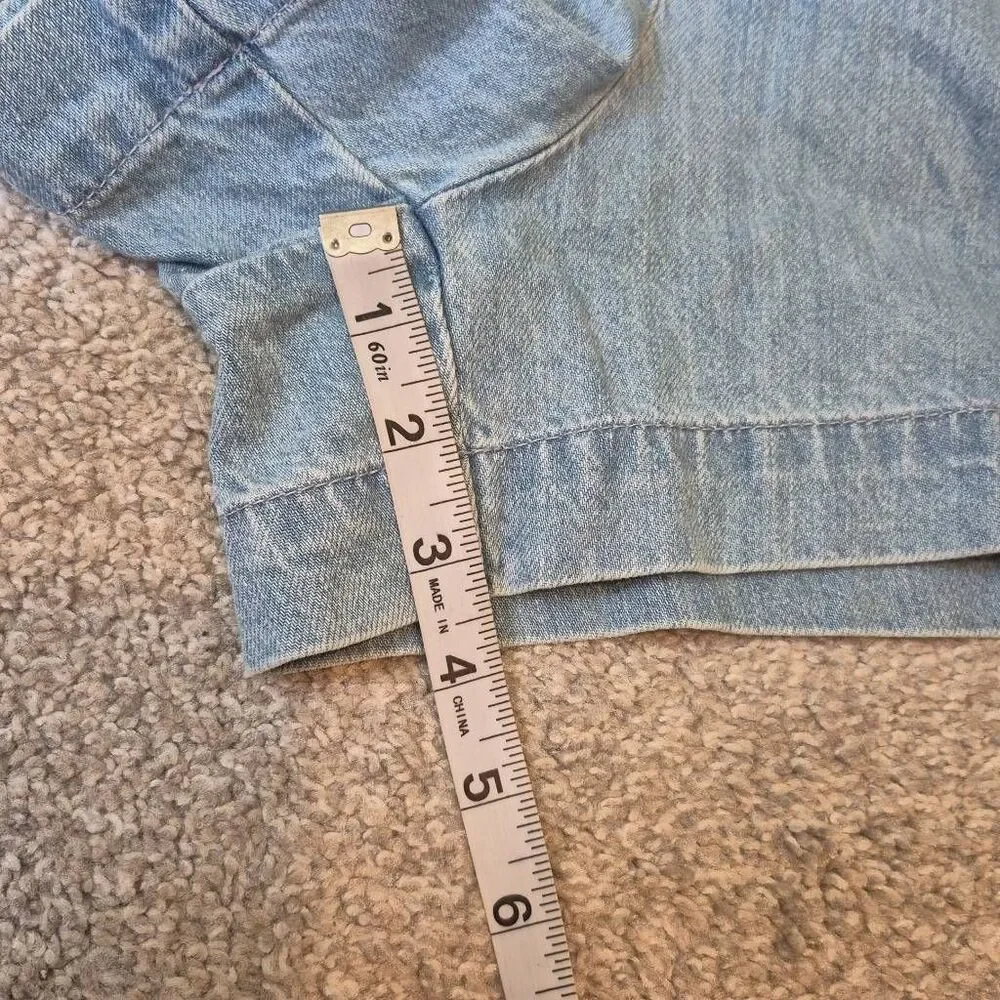 Madewell Flat Front Denim Pull On Shorts Size XL